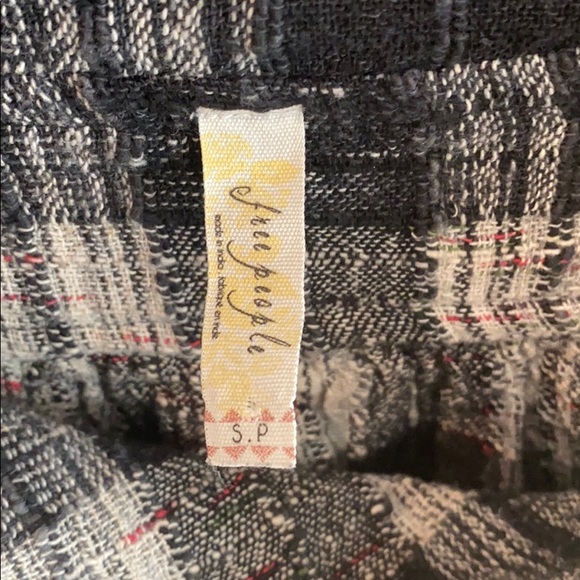 Free People Plaid Sweatshirt Size Small - Picture 4 of 8
